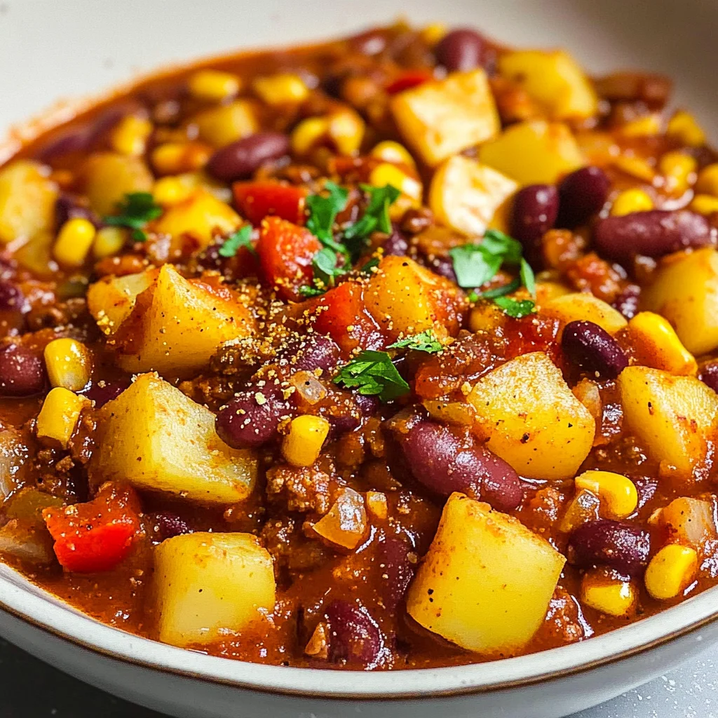 Chili sin Carne mit Kartoffeln