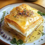 Fetakäse im Filoteig mit Wildlavendelhonig & Kräutern
