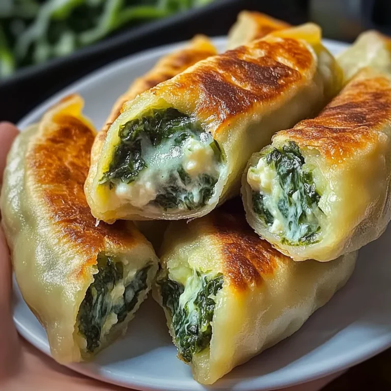 Kartoffeltaschen mit Spinat-Frischkäse-Füllung genießen!