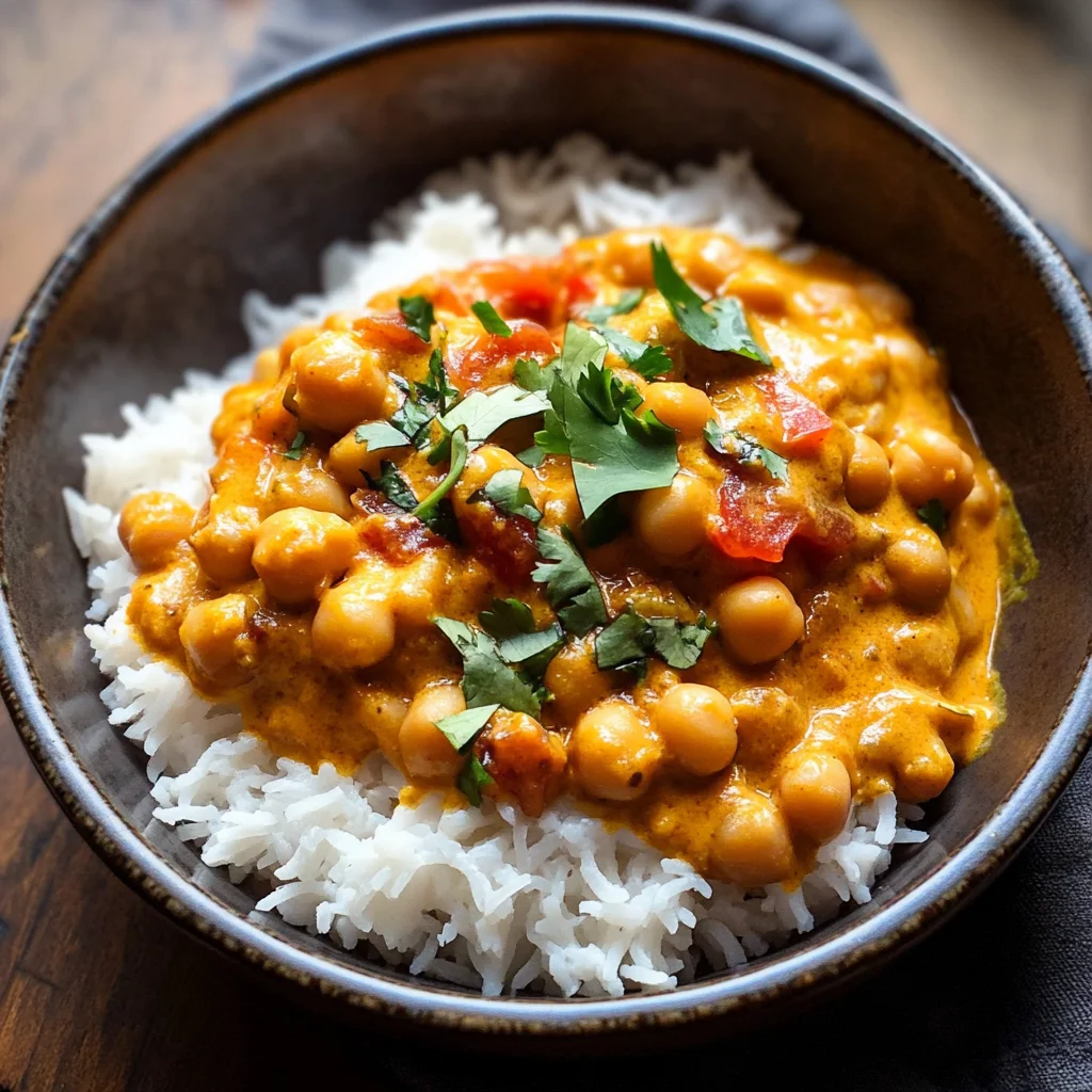 Kichererbsen-Curry mit Kokosmilch
