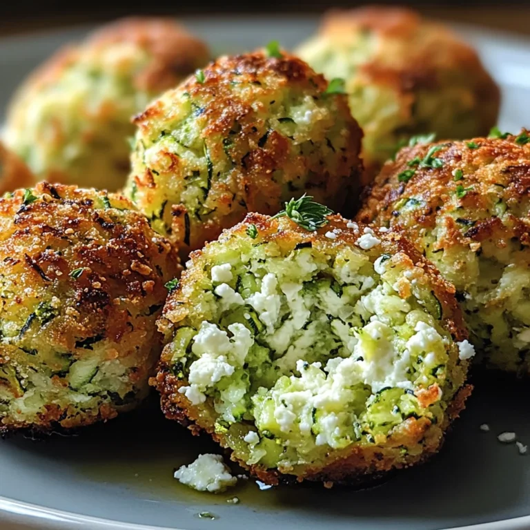 Knusprige Zucchini-Feta-Bällchen aus dem Ofen