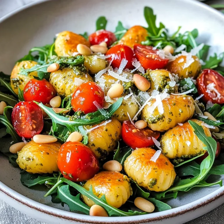 Knuspriger Gnocchi-Salat mit Pesto