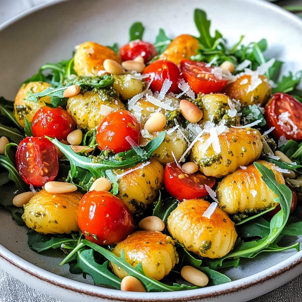 Knuspriger Gnocchi-Salat mit Pesto