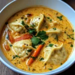 Kokosnuss-Curry-Suppe mit Knödeln