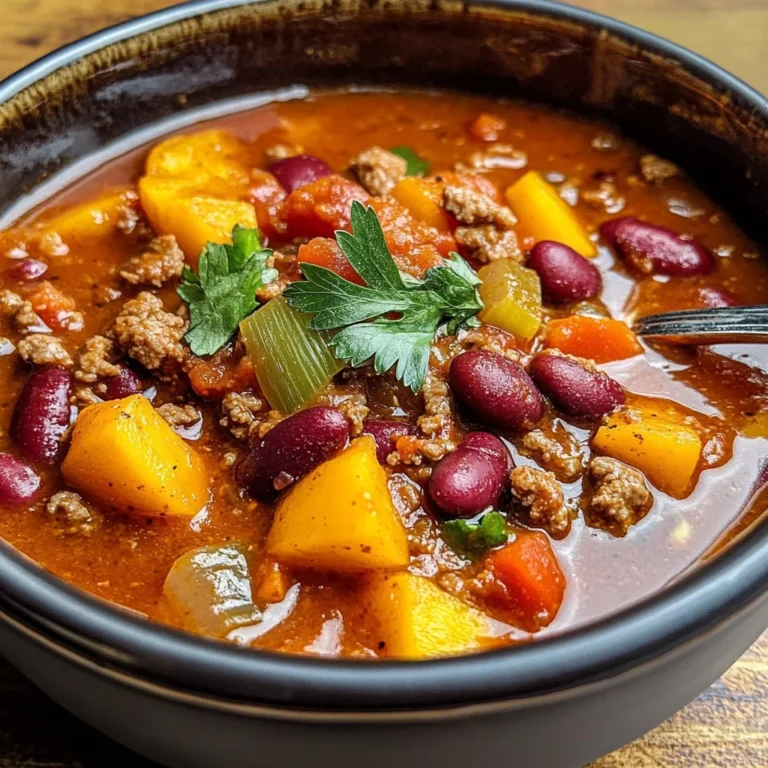 Kürbis-Chili mit Hackfleisch