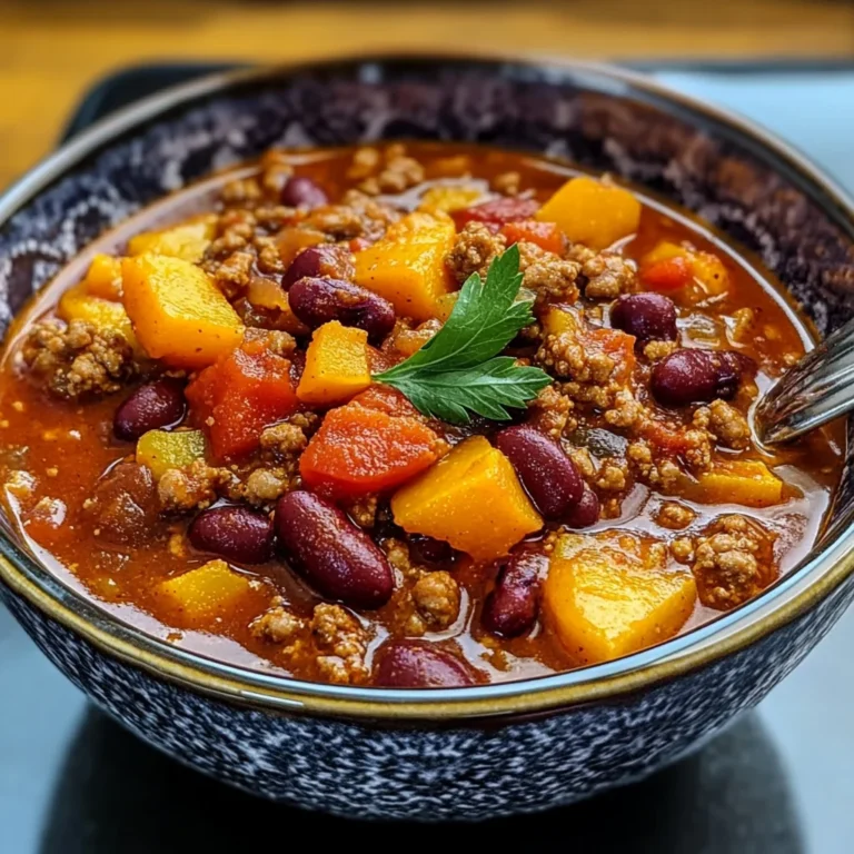 Kürbis-Chili mit Hackfleisch