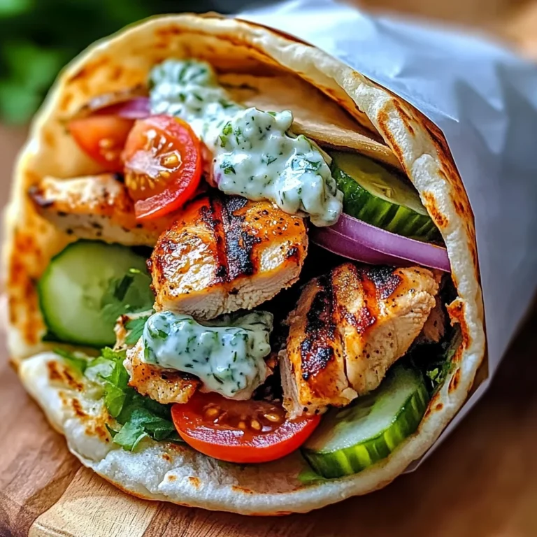 Mediterranes Hähnchen-Gyros mit Feta-Tzatziki genießen!