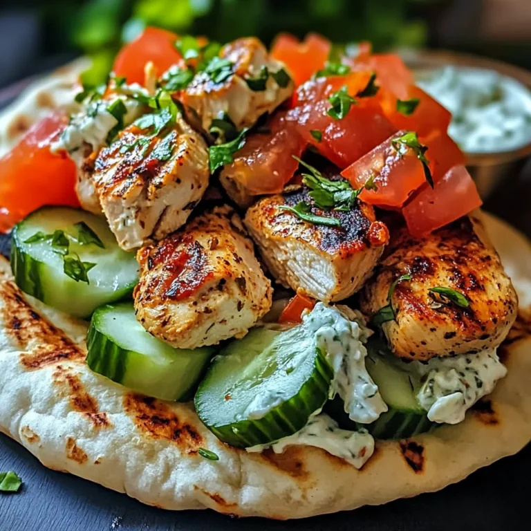 Mediterranes Hähnchen-Gyros mit Feta-Tzatziki genießen!