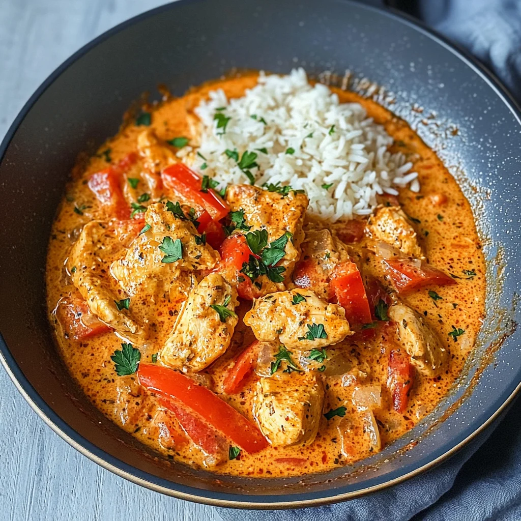 Paprika-Hähnchen-Pfanne