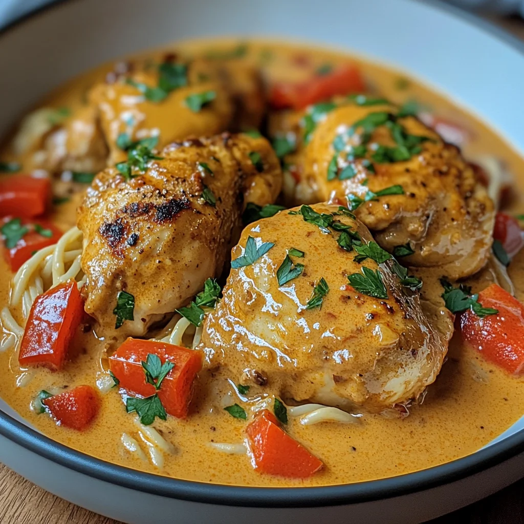 Paprika-Sahne-Hähnchen