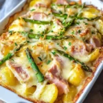 Spargelauflauf mit Schinken und Kartoffeln