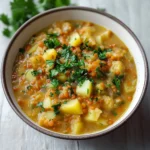 Spitzkohl mit Kartoffeln und roten Linsen