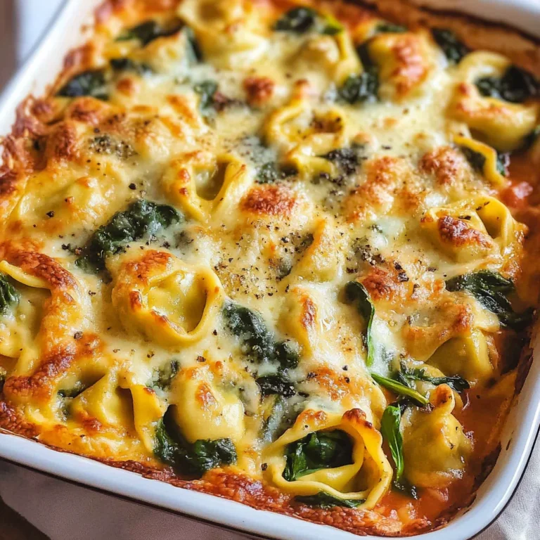 Tortellini-Auflauf mit Spinat