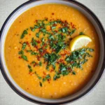 Türkische rote Linsensuppe (cremig, schnell & vegan)