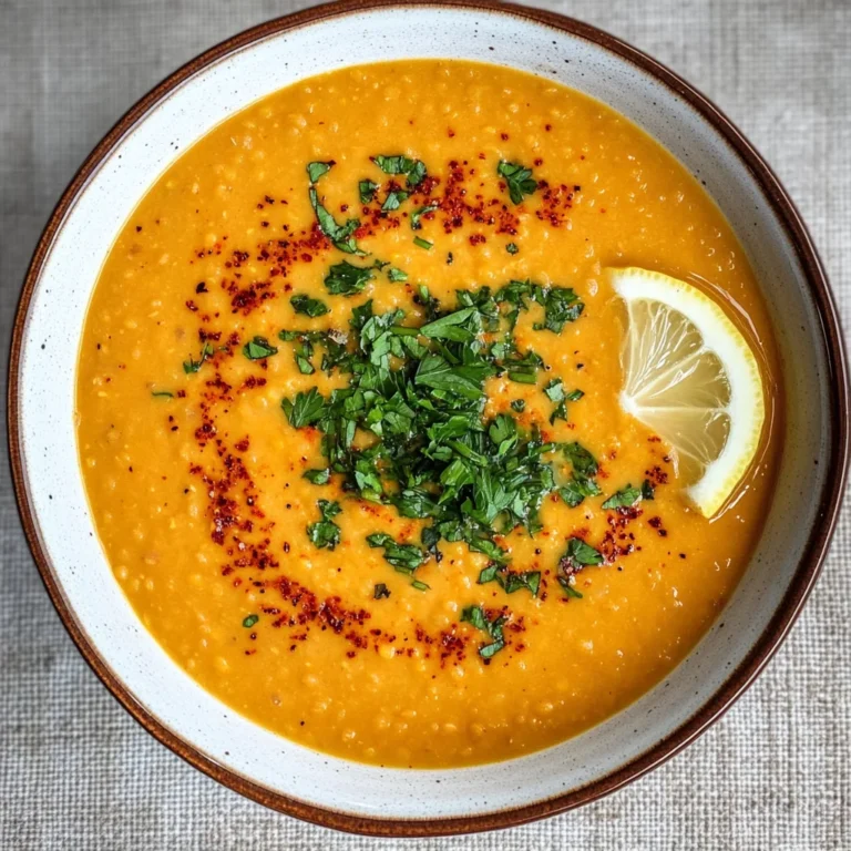 Türkische rote Linsensuppe (cremig, schnell & vegan)